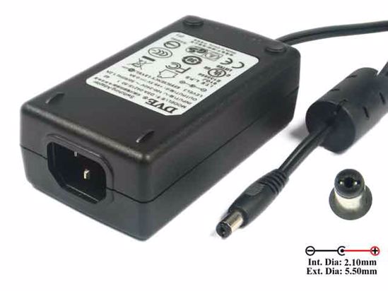 DVE DSA-0421S-50 AC Adapter 5V-12V 49.5V 0.8A 5,5/2.1mm, C14, New