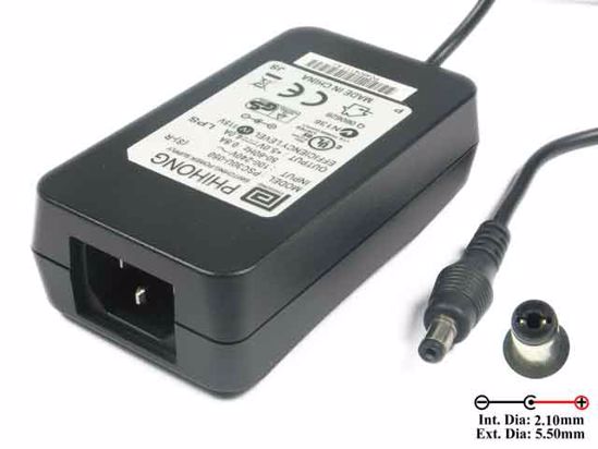 PHIHONG PSC30U-050 AC Adapter 5V-12V 5V 4A, Barrel 5.5/2.1mm, IEC C14