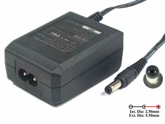 Other Brands OKI AC Adapter 5V-12V 5V 2A, 2.5/5.5mm, 2-Prong, New