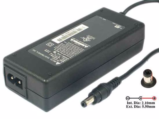 Delta Electronics EADP-20NB AC Adapter 5V-12V 5V 4A, 5.5/2.1mm, 2-Prong