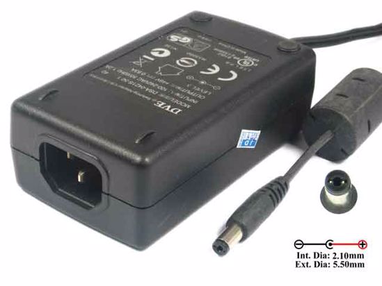 DVE DSA-0421S-50 AC Adapter 5V-12V 48V 0.83A, 5,5/2.1mm, C14