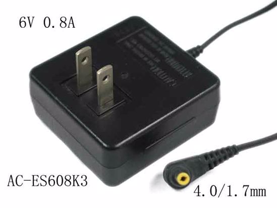 Sony Common Item (Sony) AC Adapter 5V-12V 6V 0.8A, Barrel 4.0/1.7mm, US 2-Pin Plug