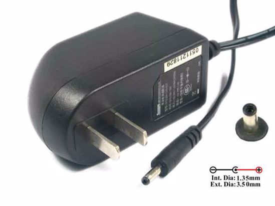 Other Brands Sunny Computer AC Adapter 5V-12V 5V 2.6A, 3.5/1.35mm,US 2-Pin Plug