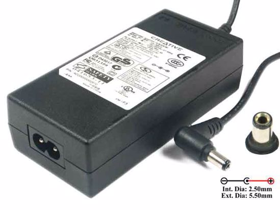 Creative DA-36B12 AC Adapter 5V-12V 12V 3A, 5.5/2.5mm, 2-Prong, New