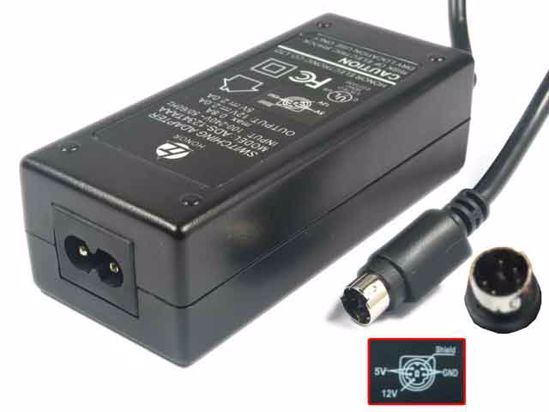 Other Brands Honor AC Adapter 5V-12V 12V 2A, 5V 2A, 5P, P3=12V, P4 5=5V, 2-Prong, New