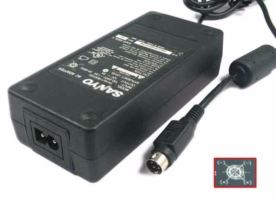 Sanyo Common Item (Sanyo) AC Adapter 5V-12V 12V 5A, 4-Pin P1 2=V