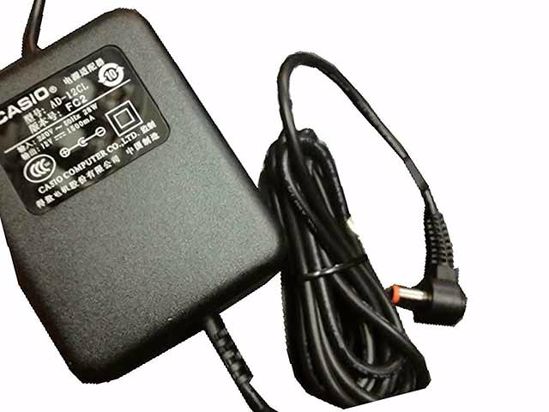 Casio AC To DC (Casio) AC Adapter 5V-12V 12V 1.5A, 5.0/3.0mm With Pin, US Wire 2-Pin, Ne