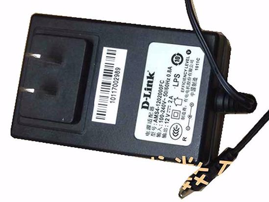 D-Link AC to DC (D-Link) AC Adapter 5V-12V 12V 2A, 5.5/2.5mm, US 2-Pin, New