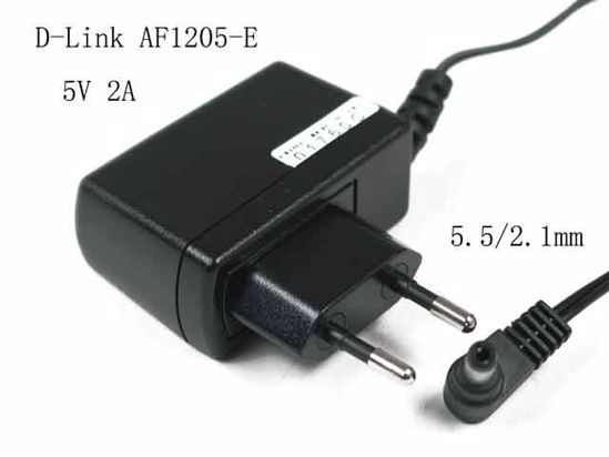 D-Link AC to DC (D-Link) AC Adapter 5V-12V 5V 2A, 5.5/2.1mm, EU 2-Pin , New