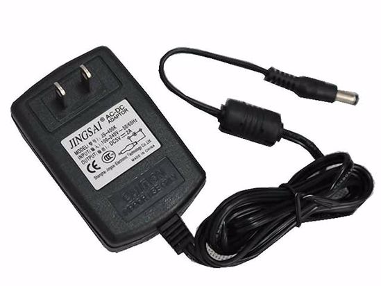 Other Brands Jingsai AC Adapter 5V-12V 5V 2A, 5.5/2.5mm, US 2-Pin , New