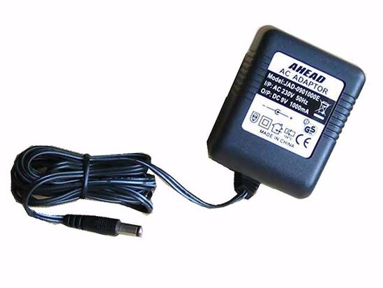 Other Brands AHEAD AC Adapter 5V-12V 9V 1A, 5.5/2.1mm, EU 2-Pin, New