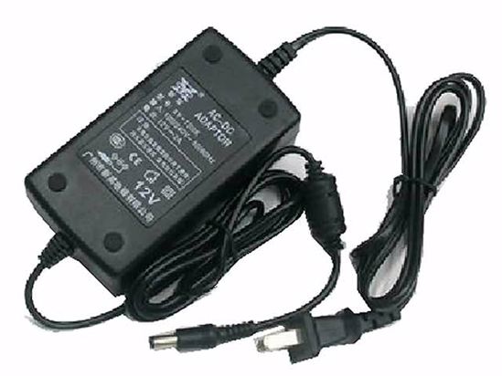 ACP Other Brand AC Adapter 5V-12V 12V 4A, 5.5/2.1mm, US Wire 2-Pin, New