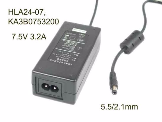 ACP Other Brand AC Adapter 5V-12V 7.5V 3.2A, Barrel 5.5/2.1mm, 2-Prong