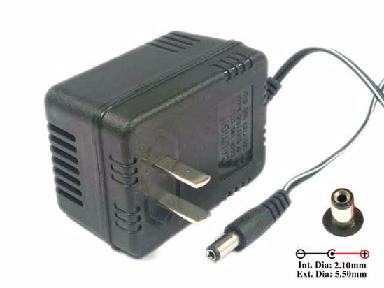 ACP Other Brand AC Adapter 5V-12V 9V 0.25A, 5.5/2.1mm, US 2-Pin, New, 28