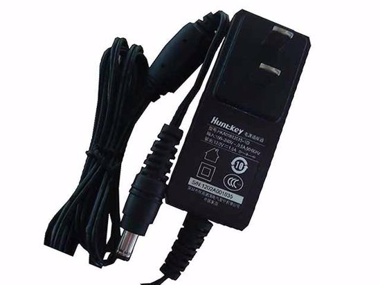 Huntkey HKA01812015-1D AC Adapter 5V-12V 12V 1.5A, 5.5/2.1mm, US 2-Pin, New