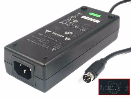 Li Shin 0219B1280 AC Adapter 5V-12V 12V 6.67A, 4-Pin P3 4=V