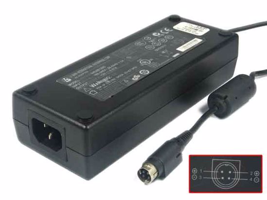 Li Shin 0452B1280 AC Adapter 5V-12V 12V 6.67A, 4-Pin P1 4=V