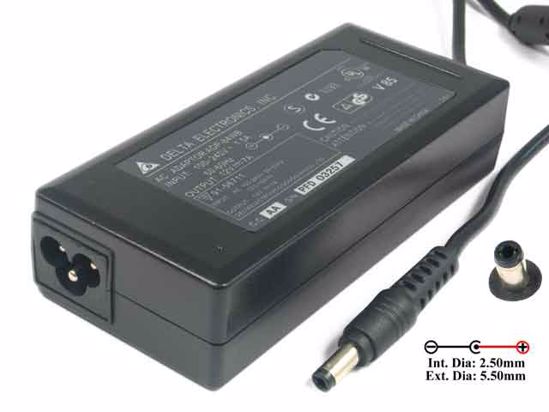 Delta Electronics ADP-84WB AC Adapter 5V-12V 12V 7A, 5.5/2.5mm, 3-Prong , New