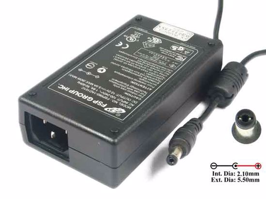 FSP Group Inc FSP060-1AD101C AC Adapter 5V-12V 12V 5A, 5.5/2.1mm, C14 , New