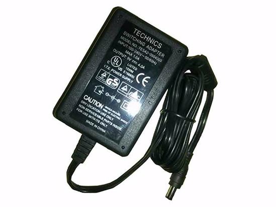 Technics TESAZ-0904000 AC Adapter 5V-12V 9V 4A, 5.5/2.5mm, 2-Prong , New