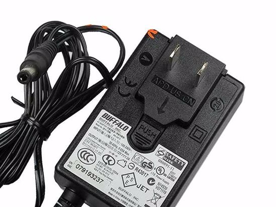 Buffalo 080891-11 AC Adapter 5V-12V 12V 2A, 5.5/2.5mm, US 2-Pin, New