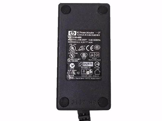 HP Common Item (HP) AC Adapter 5V-12V 3.3V 4A, 5.5/2.5mm, C14, New