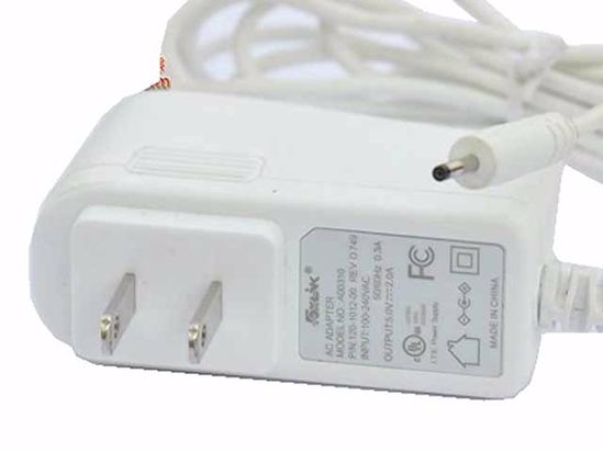 Other Brands Kindle AC Adapter 5V-12V 5V 2A, 2.5/0.7mm, US 2-Pin, New