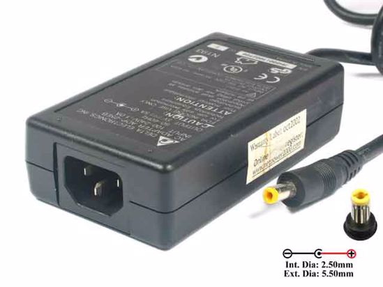 Delta Electronics ADP-25EB AC Adapter 5V-12V 5V 5A, 5.5/2.5mm, C14