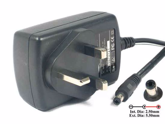 ACHME AM138BE05S15 AC Adapter 5V-12V 5V 3A, 5.5/2.5mm, UK 3-Pin Plug, New