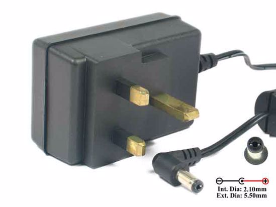 Fairway WN10U-090 AC Adapter 5V-12V 9V 1.11A, 5.5/2.1mm, UK 3-Pin Plug, New