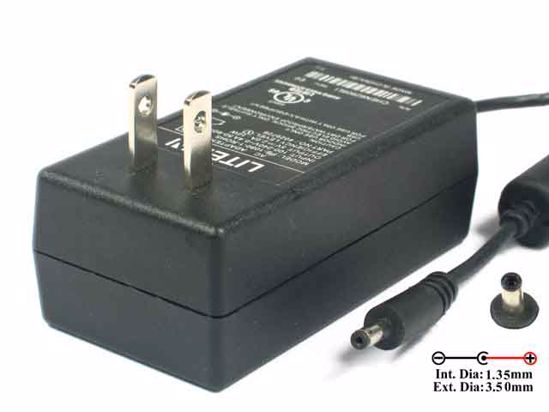 LITE-ON PB-1080-1-ROHS AC Adapter 5V-12V 5V 2A, 3.5/1.35mm, US 2-Pin Plug, New