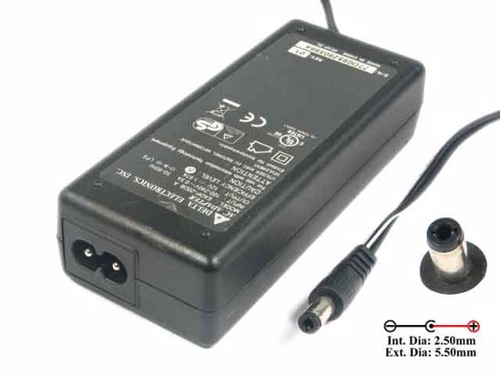 Delta Electronics EADP-20DB AC Adapter 5V-12V 12V 1.67A, 5.5/2.5mm, 2-Prong