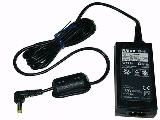 Nikon EH-61 AC Adapter 5V-12V 4.2V 1.5A, Tip, 2-Prong