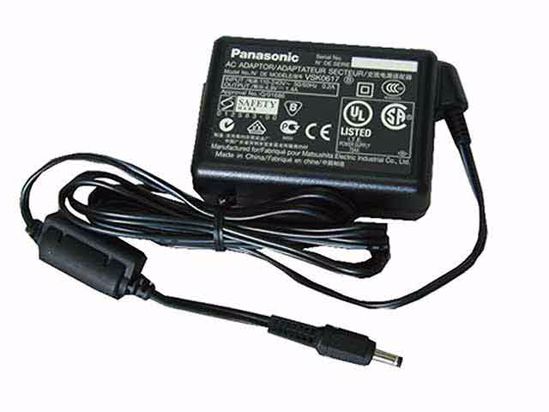 Panasonic BSK0617 AC Adapter 5V-12V 4.9V 1.4A, 4.0/1.7mm, 2-Prong