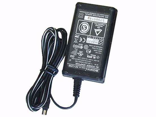 Sony Common Item (Sony) AC Adapter 5V-12V AC-L25B, 8.4V 1.5A, Rectangular Tip, 2-Prong