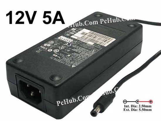 Cisco 341-0231-02 AC Adapter 5V-12V 12V 5A 60W, Barrel 5.5/2.5mm, IEC C14