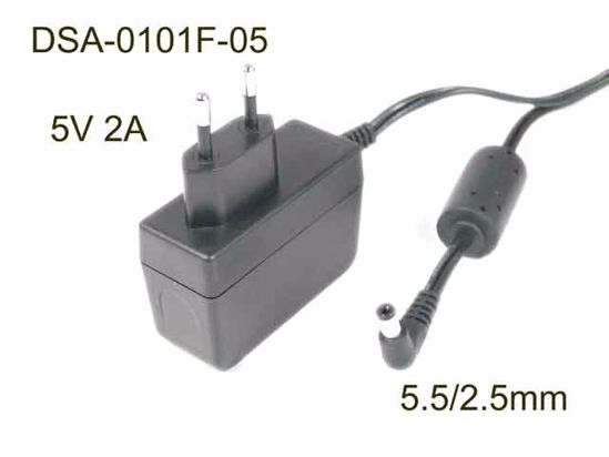 DVE DSA-0101F-05 AC Adapter 5V-12V 5V 2A, Barrel 5.5/2.5mm, EU 2-Pin Plug