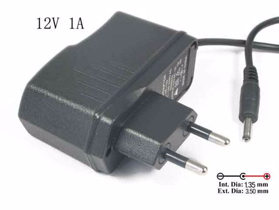 ACP OEM Power AC Adapter 5V-12V HR-789, 12V 1A 3.5/1.35mm, EU 2-Pin, New