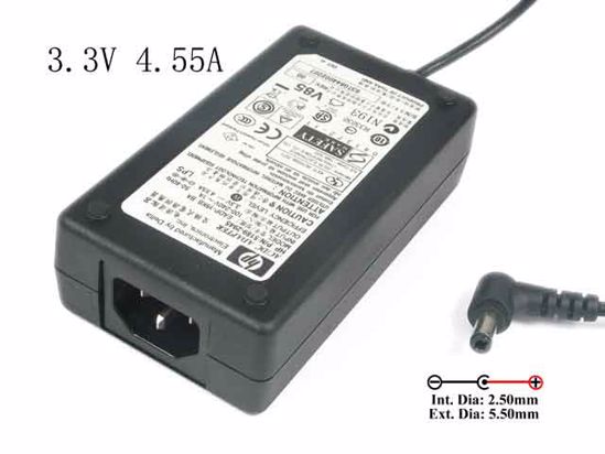 HP 5189-2945 AC Adapter 5V-12V 5189-2945,3.3V 4.55A, Barrel 5.5/2.5mm, IEC C14