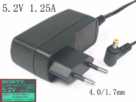 Sony Common Item (Sony) AC Adapter 5V-12V 5.2V, 1.25A, 4.0/1.7mm, EU 2-Pin