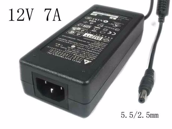 Delta Electronics EADP-84FB AC Adapter 5V-12V 12V 7A, 5.5/2.5mm, C14, New