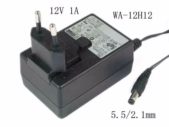 APD / Asian Power Devices WA-12H12 AC Adapter 5V-12V 12V 1A, 5.5.2.1mm, EU 2-Pin Plug