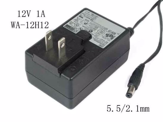 APD / Asian Power Devices WA-12H12 AC Adapter 5V-12V 12V 1A, 5.5.2.1mm, US 2-Pin Plug