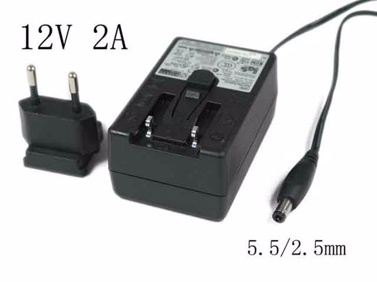 APD / Asian Power Devices WA-24E12 AC Adapter 5V-12V 12V 2A, Barrel 5.5/2.5mm, EU 2-Pin