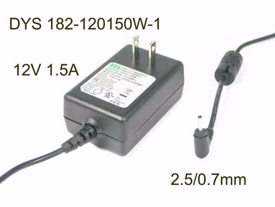 DYS DYS182-120150W-1 AC Adapter 5V-12V 12V 1.5A, 2.5/0.7mm, US 2P