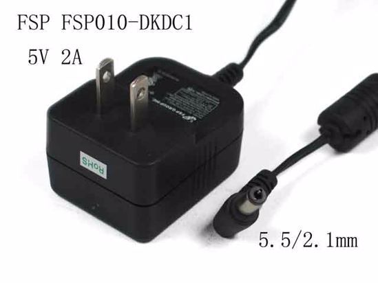 FSP Group Inc FSP010-DKDC1 AC Adapter 5V-12V 5V 2A, 5.5/2.1mm, US 2P