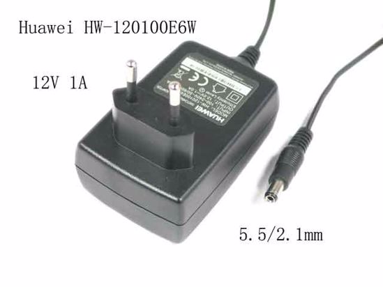 Huawei HW-120100E6W AC Adapter 5V-12V 12V 1A, 5.5/2.1mm, EU 2P, Type A, New