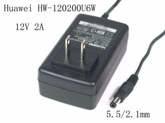 Huawei HW-120200U6W AC Adapter 5V-12V 12V 2A, 5.5/2.1mm, US 2P