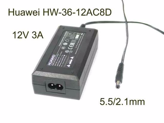 Huawei HW-36-12AC8D AC Adapter 5V-12V 12V 3A, Barrel 5.5/2.1mm, 2-Prong