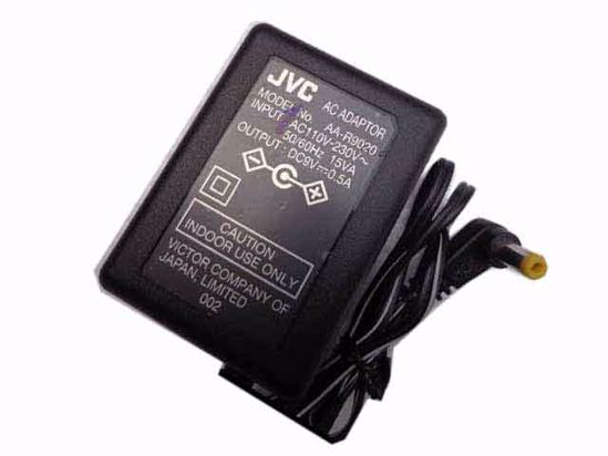 JVC AA-R9020 AC Adapter 5V-12V 9V 0.5A, Tip, 2-Prong